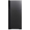 Hitachi 565L Fridge HRTN8565DFBB, Double Door Top Mount Freezer, Inverter Compressor, LED Control Panel, Frost Free Refrigerator - Brilliant Black