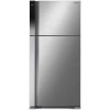 Hitachi 565L Fridge RV750PUN7BSL, Double Door Top Mount Freezer, LED Control Panel, Inverter Compressor, Frost Free Refrigerator - Brilliant Silver