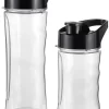 Kenwood Personal Blender BLM05, 350W Smoothie Blender, 570ml & 400ml Tritan Smoothie2Go Bottle and Lid, Ice Crush Function - Black/Silver - Image 4