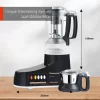 Panasonic Super Mixer Grinder MX-AC400, 1000W, 3 Stainless Steel Jars, 1 Juicer Jar - Black - Image 4