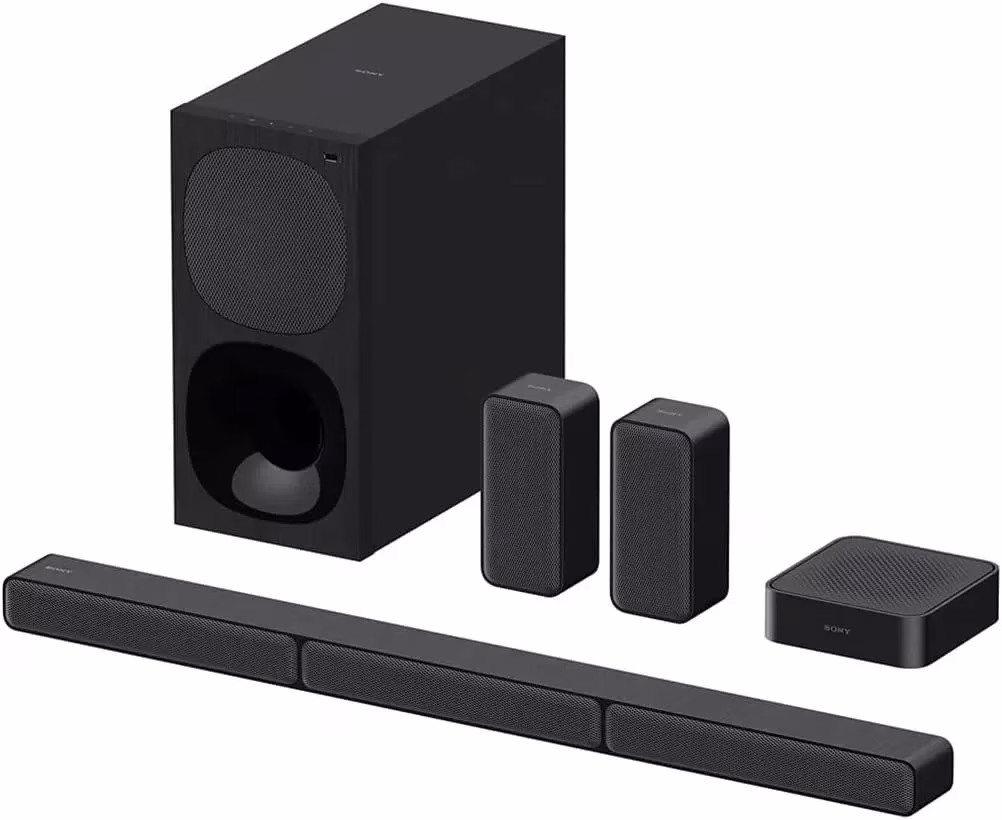 Sony HT-S40R 5.1ch Soundbar, 600W, Wireless Connection To Rear Speakers – Black