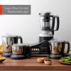 Panasonic Super Mixer Grinder MX-AC400, 1000W, 3 Stainless Steel Jars, 1 Juicer Jar - Black - Image 3