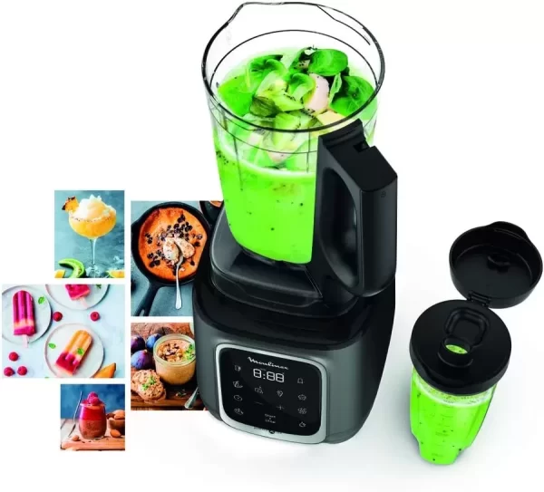 Moulinex Digital Blender LM91HD27, InfinyMix+, 1.75L Tritan Jar,Travel Cup, 5 Auto Programs + Manual Control - Image 3