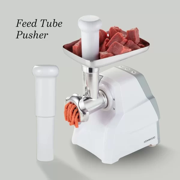 Kenwood Meat Grinder MGP40, 2100W Meat Mincer, Kebbe Maker, Sausage Maker, Biscuit Attachment - White - Image 6