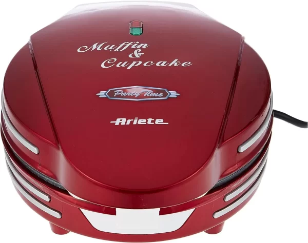 Ariete Electric Muffin And Cupcake Maker ART188, Non-Stick Plate, 7 Moulds, 700W - Red - Image 6