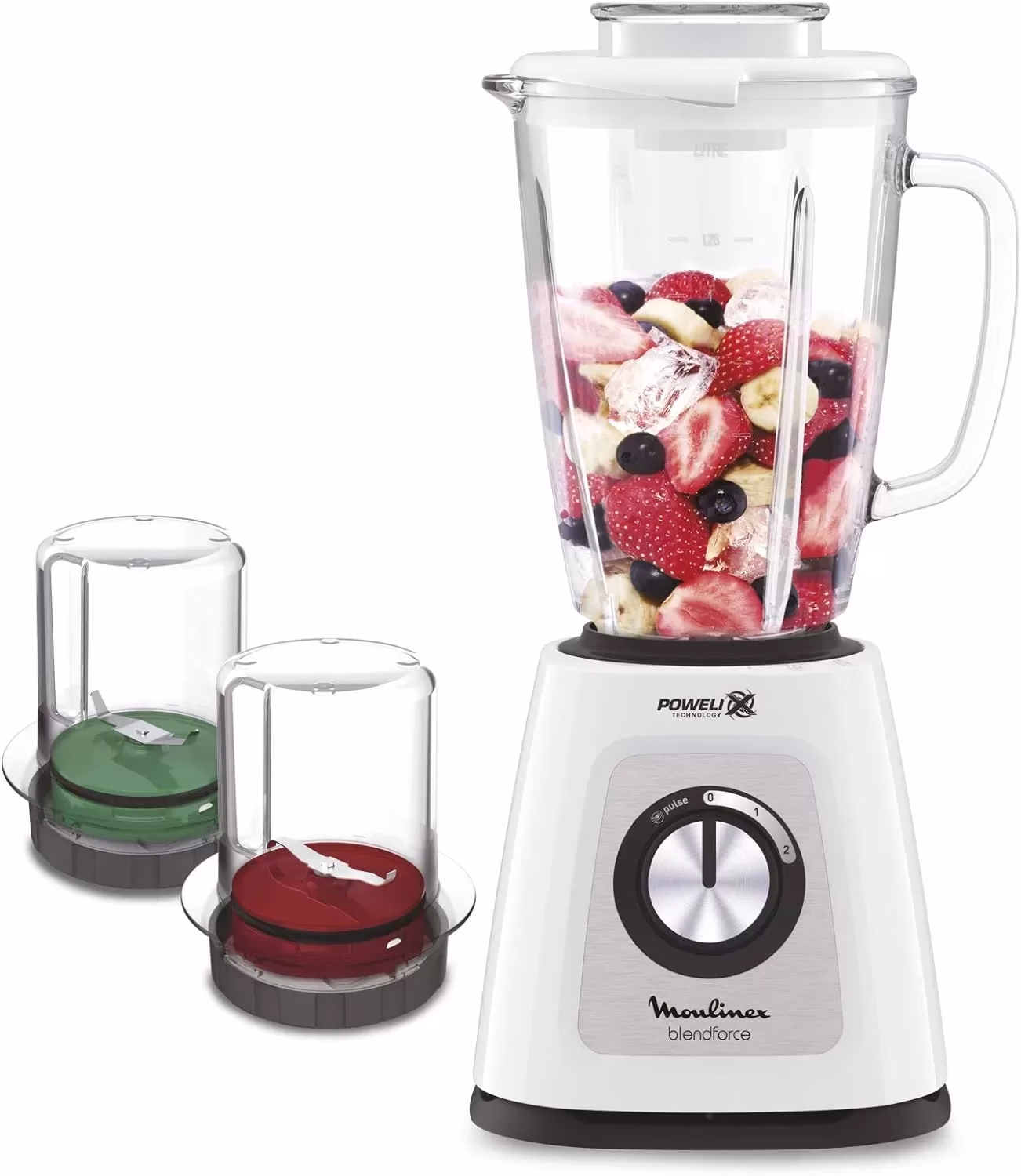 Moulinex Blender Blendforce 2 LM438127, 1.75L Glass Jar, 700W.