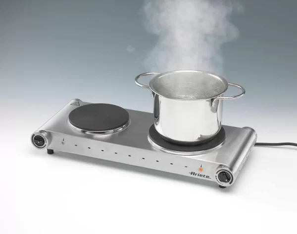 Ariete Double Electric Hot Plate Cooker SFO-0994/2 - Silver - Image 3