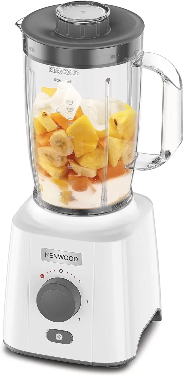 Kenwood Blender BLP41.HO, 650W Smoothie Blender, 1.5L With Extra Blender Jar, Grinder Mill, Grater Mill, Ice Crush Function - White - Image 13