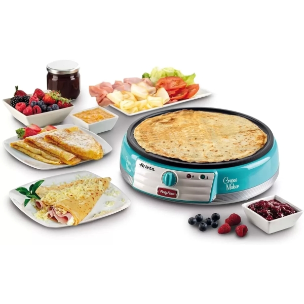 ARIETE 0202 Partytime Crepe Maker 1000 W Turquoise