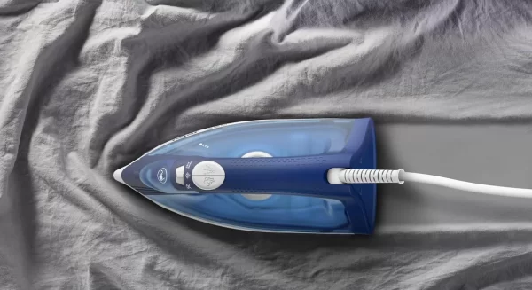 Tefal Easy Steam, Steam Iron FV1941M0, Non-stick, Anti-scale, 220 ml, 1200 Watts, Blue - Image 2