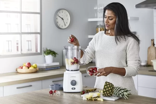 Kenwood Blender BLP41.HO, 650W Smoothie Blender, 1.5L With Extra Blender Jar, Grinder Mill, Grater Mill, Ice Crush Function - White - Image 9