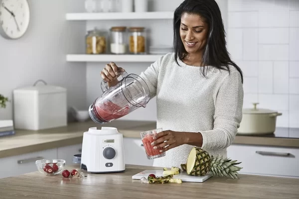 Kenwood Blender BLP41.HO, 650W Smoothie Blender, 1.5L With Extra Blender Jar, Grinder Mill, Grater Mill, Ice Crush Function - White - Image 2