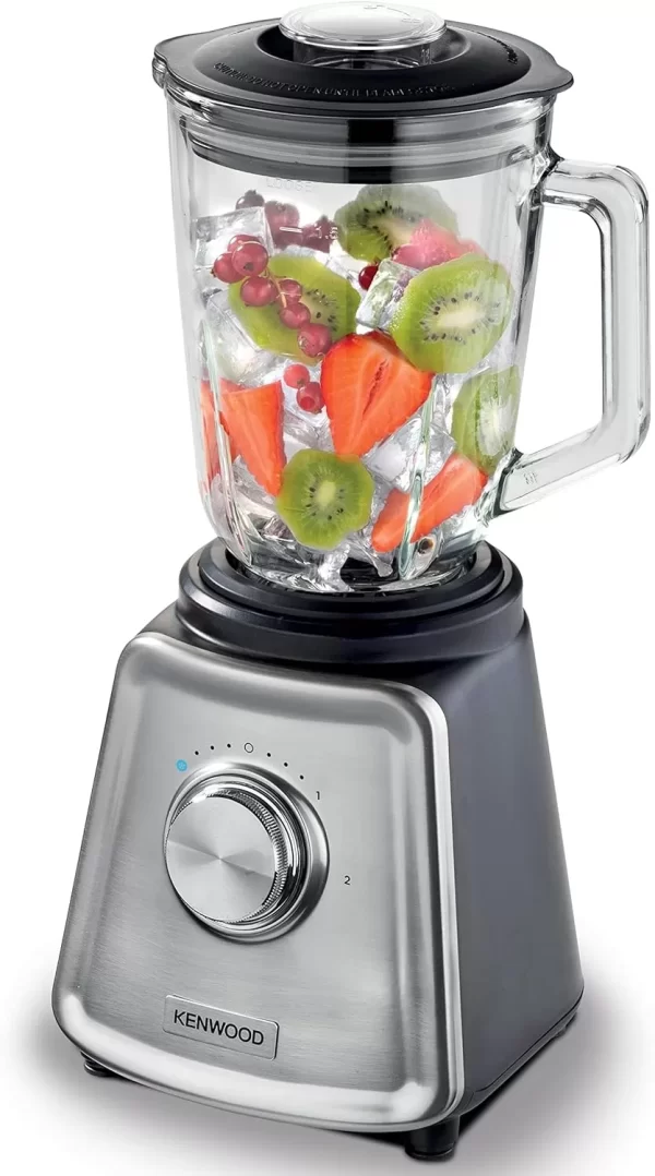 KENWOOD Glass Blender BLP44, 800W Smoothie Blender, 1.5L Jar, Glass Grinder Mill, Meat Grinder/Chopper Mill, Ice Crush Function - Silver - Image 5