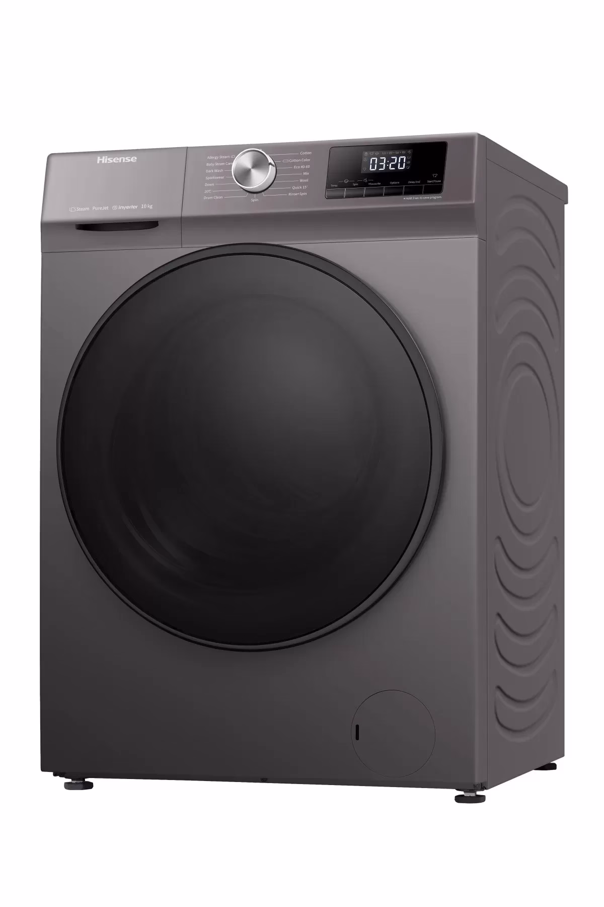 Hisense 10kg Front Loading Washing Machine, WF3Q1043BT, Inverter Motor -Grey