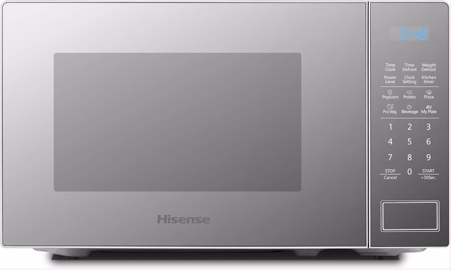 Hisense 20L Digital Microwave Oven H20MOMS11, Child Lock, Defrost, 6 Auto Menus – Mirror Silver