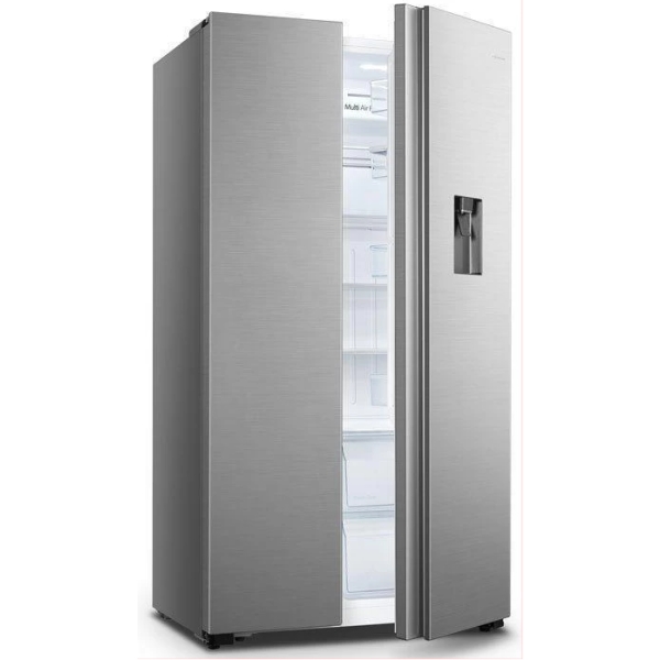 Hisense 670L Side-by-side Refrigerator With Water Dispenser RC-67WS4SB1 Refrigerator, Total No Frost – Silver - Image 4