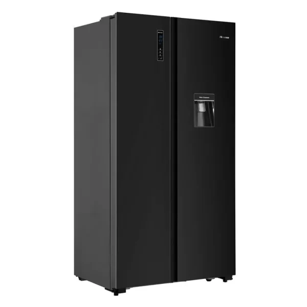 Hisense 670L Side-by-side Refrigerator with Water Dispenser H670SMIA-WD, Total No Frost – Glass Black - Image 5