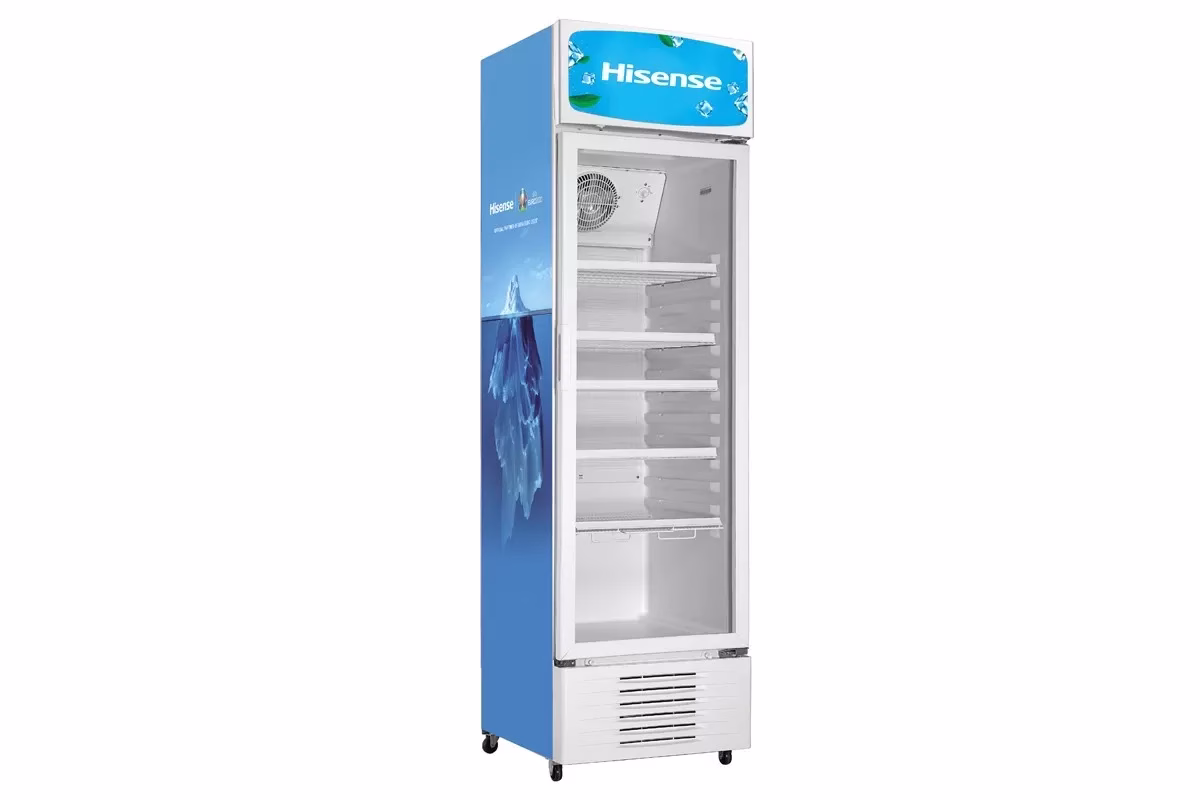 Hisense 300L Single Door Display Cooler | FL-30FC; Vertical Display Chiller, Single Showcase Display Refrigerator.
