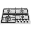 Hisense 58cm Built-In Gas Hob HHU60GAGR, 4 Gas Burners, Auto Ignition, Cast Iron Pan Supports - Silver - Image 2