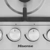 Hisense 58cm Built-In Gas Hob HHU60GAGR, 4 Gas Burners, Auto Ignition, Cast Iron Pan Supports - Silver - Image 5