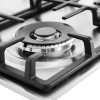 Hisense 58cm Built-In Gas Hob HHU60GAGR, 4 Gas Burners, Auto Ignition, Cast Iron Pan Supports - Silver - Image 4