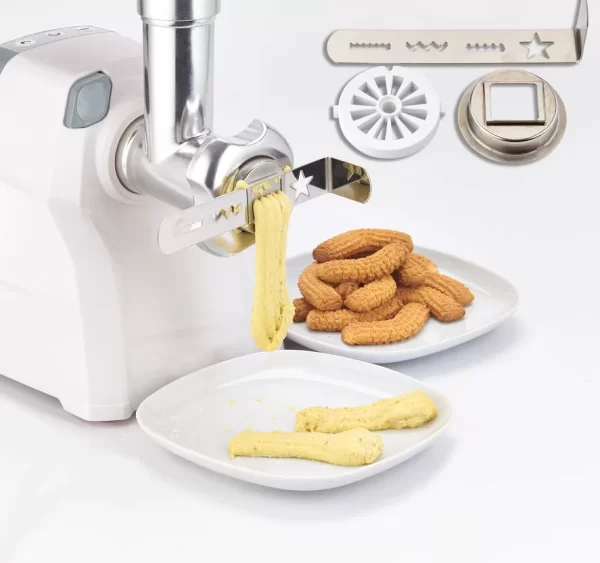 Kenwood Meat Grinder MGP40, 2100W Meat Mincer, Kebbe Maker, Sausage Maker, Biscuit Attachment - White - Image 3