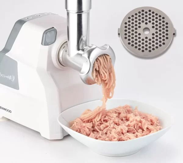 Kenwood Meat Grinder MGP40, 2100W Meat Mincer, Kebbe Maker, Sausage Maker, Biscuit Attachment - White - Image 5