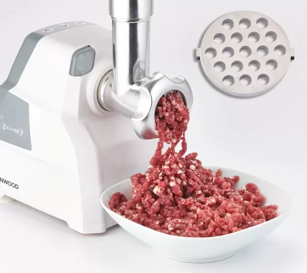 Kenwood Meat Grinder MGP40, 2100W Meat Mincer, Kebbe Maker, Sausage Maker, Biscuit Attachment - White - Image 4