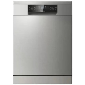 Hisense Dishwasher Free Standing 15 Place Setting With 6 Programs, Inbuilt Heater, Quick Wash, HS623E90G - Silver.