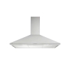 Hisense 90cm HHO90TASS Pyramid Hood, Chimney Cooker Kitchen Extractor Fan – Silver. 65 dB noise level 90cm width 3 speed settings Washable grease filters Chimney design 330m³/h airflow D energy efficiency Push buttons LED Light 67W power output