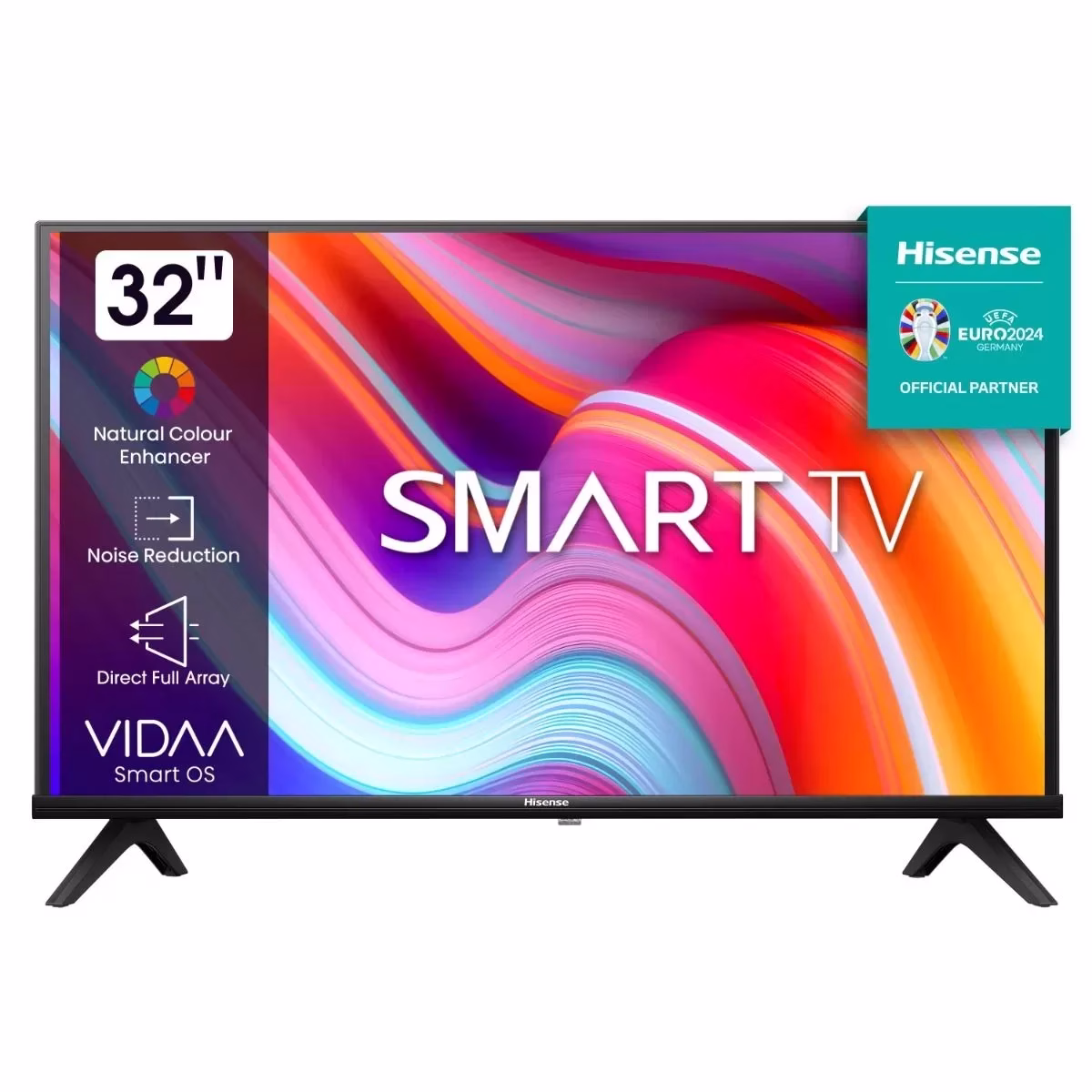 Hisense 32" 32A4H FHD Smart TV VIDAA, Inbuilt Free To Air Decoder - Black