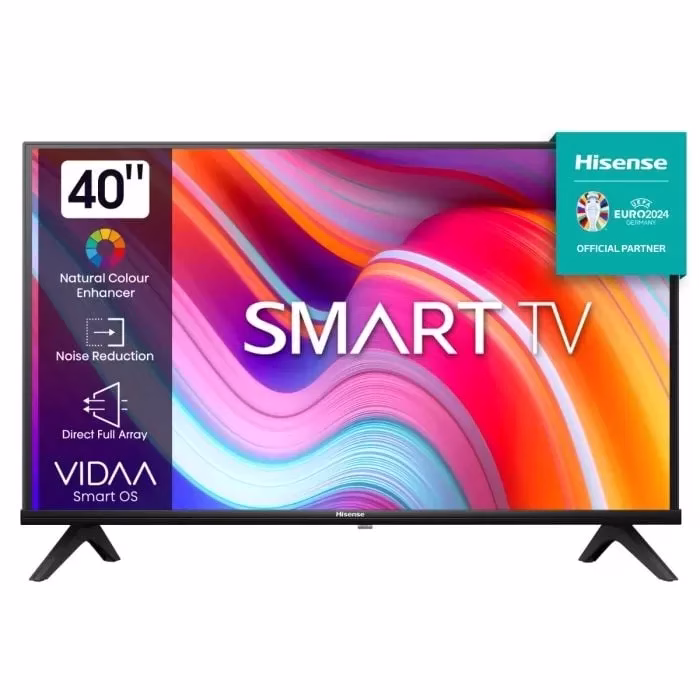 Hisense 40" 40A4G Full HD Smart TV VIDAA, Inbuilt Free To Air Decoder, Chromecast Built In, Youtube, Netflix, HDMI, USB - Black