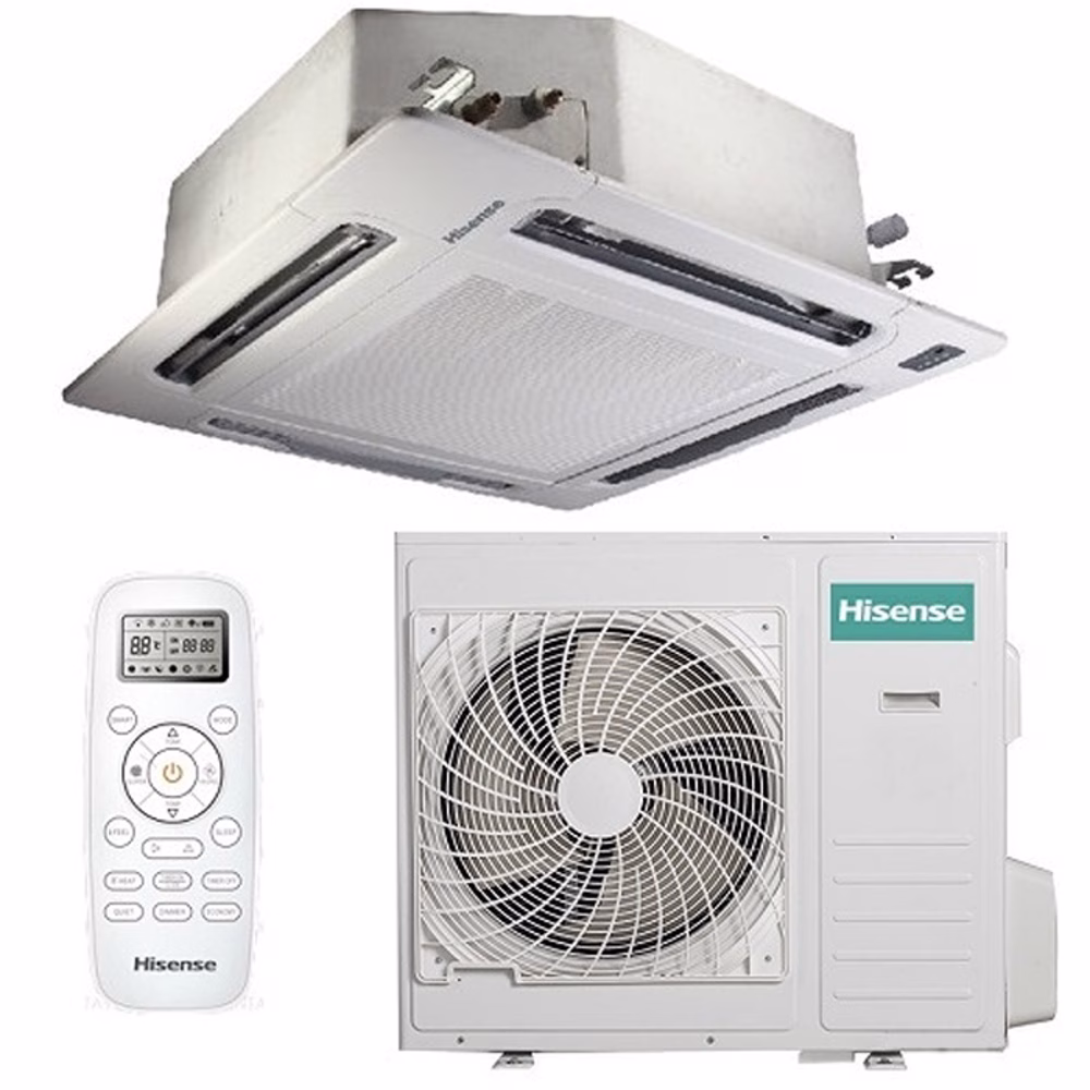 Hisense 12000 BTU Ceiling Cassette Air Conditioner AUC-12HR4SVAA - White