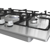 Hisense 90x60cm Built-In Gas Hob HHU90GASS, 5 Gas Burners, Auto Ignition, Cast Iron Pan Supports - Silver - Image 3