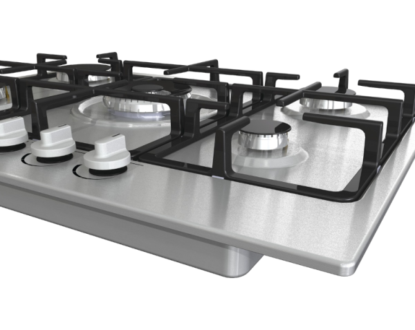 Hisense 90x60cm Built-In Gas Hob HHU90GASS, 5 Gas Burners, Auto Ignition, Cast Iron Pan Supports - Silver - Image 3