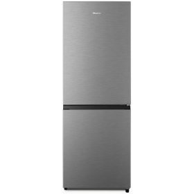 Hisense 290L 2-Door Bottom Freezer Refrigerator, Energy Class A+, Reversible Door, LED Lighting, Mechanical Defrost, Silver, RB290D4S.