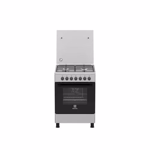 Electrolux Full Gas Cooker 60x60cm EKK6400Z9X; Electric Oven & Grill, Rotisserie, Oven Fan, Minute Minder – Silver