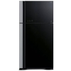 Hitachi 600 L Refrigerator | Top Freezer | RVG800PUN7GBK | Frost Free | Inverter Compressor | Glass Black