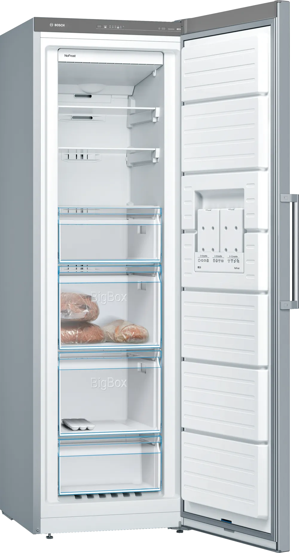 Bosch Series 4 GSN36VL3PG Upright Freezer, 242L, No Frost - Inox look - Image 3