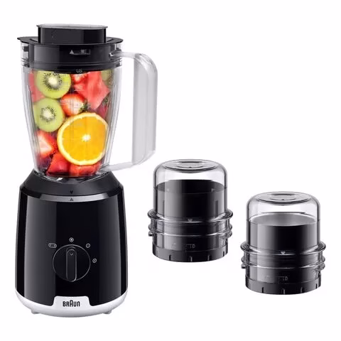 Braun Blender JB1023 | 600W | 1.5L Jar + Chopper & Grinder | Ice Crush