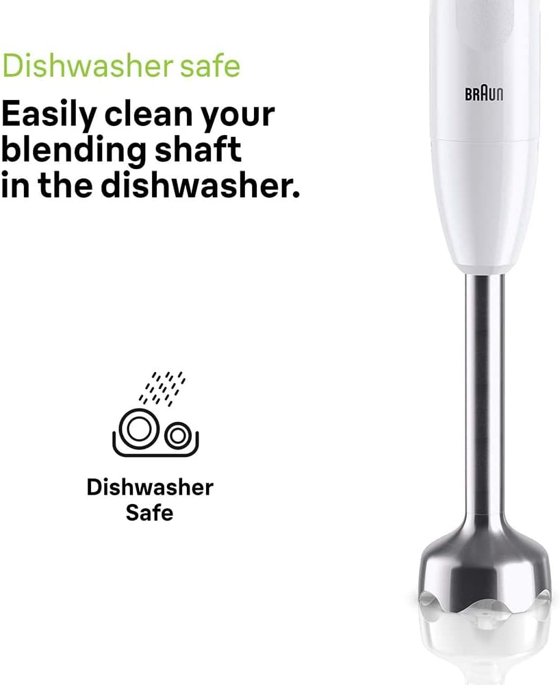 Braun 2-In-1 Hand Blender MQ10.201 | 450W w/ Chopper & Plastic Beaker - Image 5