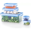 Tefal K3029012 MasterSeal Fresh Box, Plastic Food Storage Container,  100 Percent Leakproof, 5 Piece Set, Clear/Blue