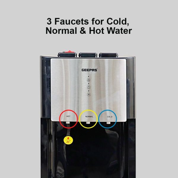 Geepas 3-Taps Bottom Loading Water Dispenser | GWD17021 | Hot, Cold & Normal - Image 4