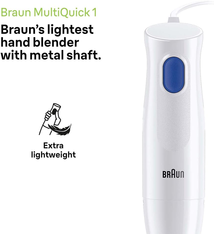 Braun 2-In-1 Hand Blender MQ10.201 | 450W w/ Chopper & Plastic Beaker - Image 8