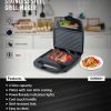 Geepas 700W 2 Slice Grill Maker with Non-Stick Plates GGM6001 - Image 2