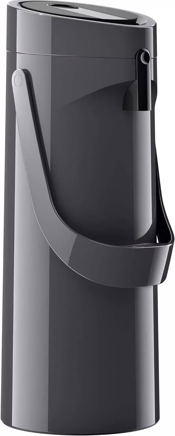 TEFAL K3140114 Ponza Pump 1.9L Vacuum Flask,1L Simple Pump Function With Generous Pump Volume Warm Up To 12 Hours Cold Up To 24 Hours