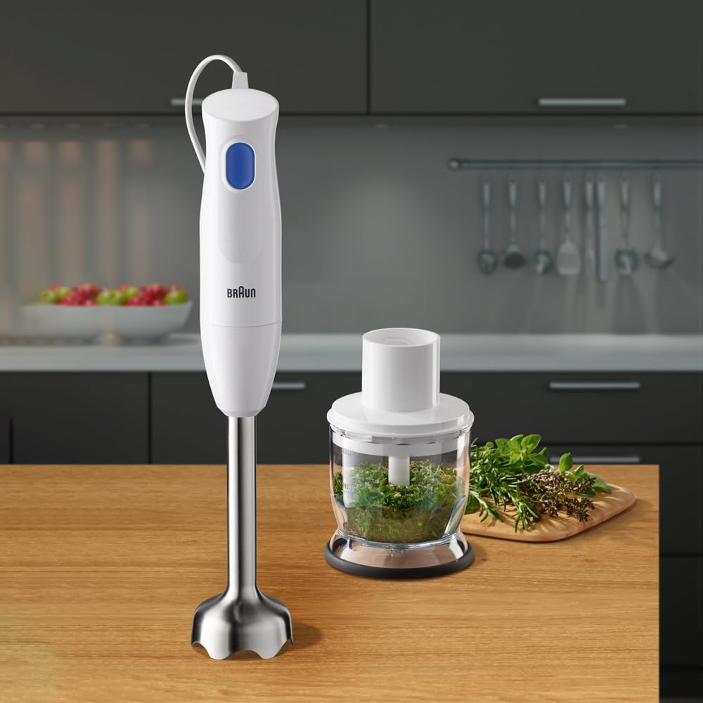 Braun 2-In-1 Hand Blender MQ10.201 | 450W w/ Chopper & Plastic Beaker - Image 4