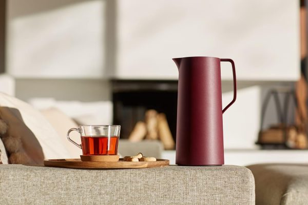 Tefal Motiva Jug, Vacuum Flask, 1- Liter, Glass Liner N4170210 - Red Wine - Image 4