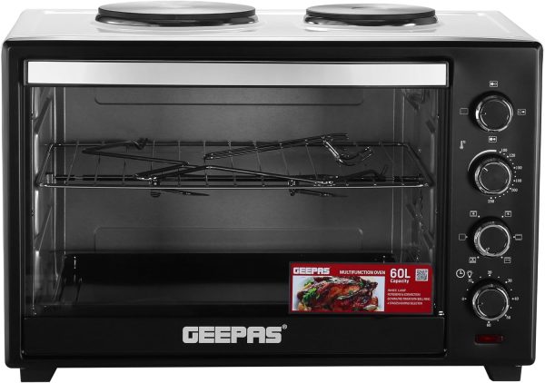 Geepas 60L Electric Oven With Hot Plates, Rotisserie, GO4452 - Image 6