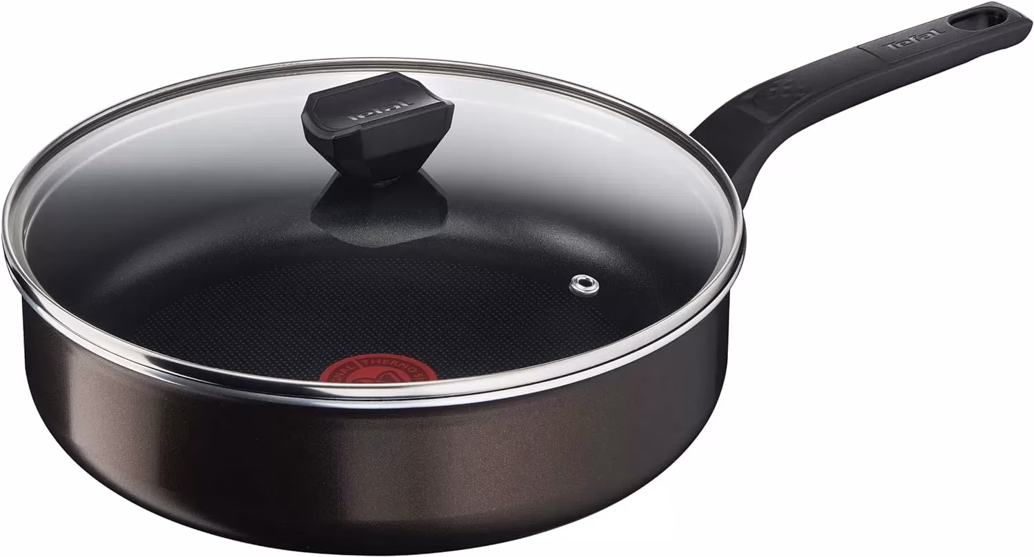 Tefal Easy Cook & Clean 26cm Non-Stick Aluminium Saute Pan B5543302 - Black